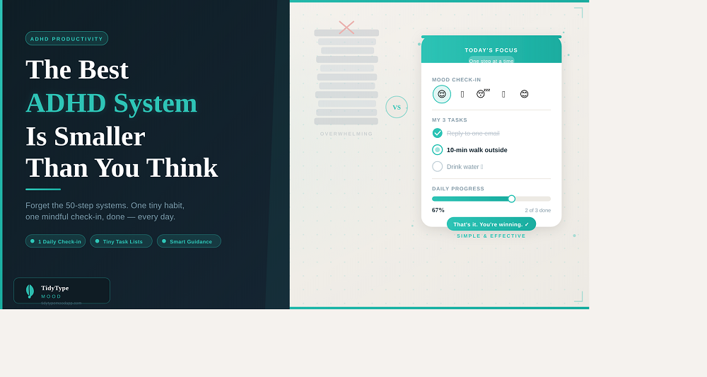 featured image for blog on ADHD productivity system insights